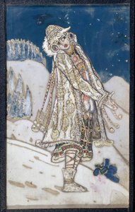 Proyecto de vestuario para la obra La demoiselle des neiges de Alexandre Ostrovski (1823-1886). (Diseño de vestuario para la obra de teatro Snow Maiden, de A. Ostrovsky). Obra de Nicholas Roerich (1874-1947), témpera sobre papel de Nicholas Roerich