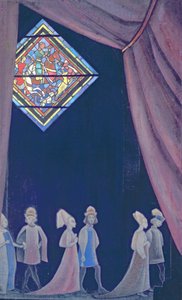 Boceto para la Ópera de Richard Wagner "Tristán e Isolda" de Nicholas Roerich