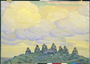 El Gran Sacrificio: decorado para el ballet "La consagración de la primavera" de Igor Stravinsky, 1910