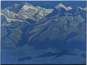 La cordillera, serie "Himalaya", 1924 de Nicholas Roerich