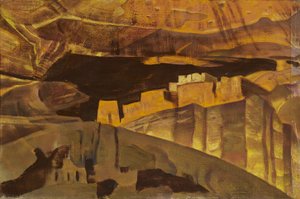 Ruinas de la Casa Blanca en el Cañón de Chelly, 1921 de Nicholas Roerich