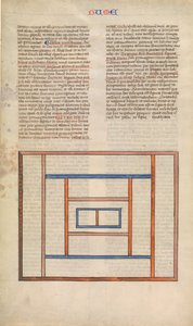Disposición de los campamentos levitas alrededor del Tabernáculo, uno de seis ilustrados, ca. 1360-1380