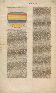 Mar de bronce, una de seis hojas ilustradas de la Postilla Litteralis..., ca. 1360-1380 de Nicholas of Lyra