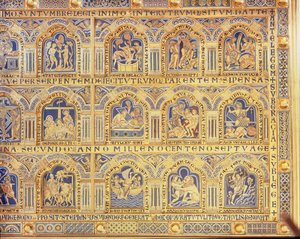 El altar de Verdún, que representa escenas bíblicas, 1181 (parte derecha del panel central) de Nicholas of Verdun