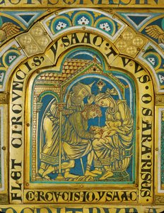 La circuncisión de Isaac ... (esmalte sobre cobre dorado) de Nicholas of Verdun