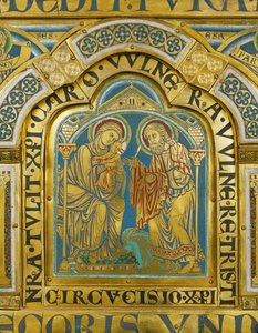La circuncisión de Jesús ... (esmalte sobre cobre dorado) de Nicholas of Verdun