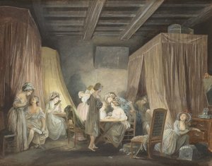 Le Coucher des Ouvrières en Modes, 1788 de Niclas Lafrensen