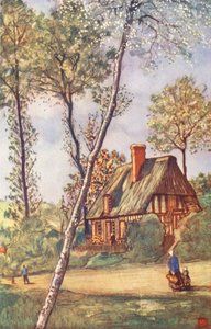 Escena rural (litografía en color) de Nico Jungmann