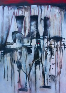 Figuras abstractas Red Dot de Nico Phooko