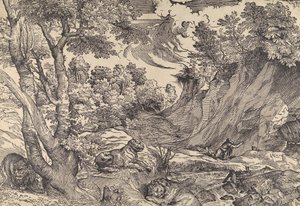 San Jerónimo en el desierto, mediados del siglo XVI de Nicolò Boldrini.
