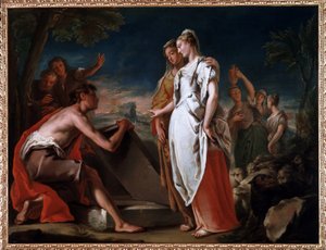 Encuentro de Jacob y Raquel de Nicolò Grassi