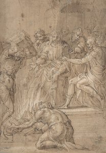 La Sibila de Cumas ante Tarquino el Soberbio, siglo XVI de Nicolò dell