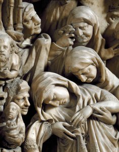 Arte gótico: “La Crucifixión” Detalle del relieve del púlpito de mármol de Nicola Pisano (1215/20-1278/84) (detalle) 1266-1268 - Catedral de Siena de Nicola Pisano