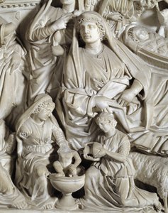 La natividad (detalle) de Nicola Pisano