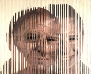 Face Fusion III, 2007 (óleo sobre lienzo cortado y aplicado sobre tabla)