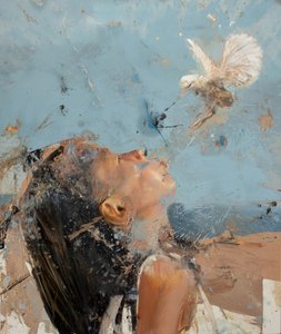 Lección de vuelo VI, 2022 (óleo sobre lienzo) de Nicola Pucci