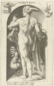 Mercurio Marcvrivs (título sobre objeto) Dioses antiguos (título de la serie)