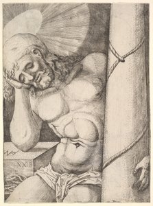 El hombre de dolores en la columna, 1523 de Nicolaas Hogenberg