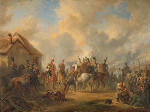 La batalla de Bautersem durante la Campaña de los Diez Días
El compromiso en Bautersem de Nicolaas Pieneman (signed by artist)
