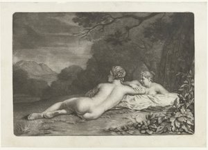 Paisaje con dos ninfas