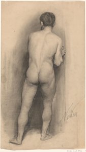 Desnudo masculino visto desde atrás