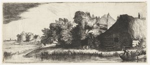 paisaje con una granja de Nicolaes Anthoni Flinck (attributed to)