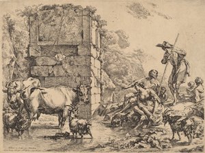 Vaca bebiendo, 1680