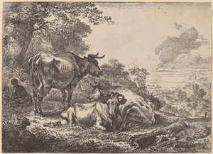 Vacas descansando de Nicolaes Berchem