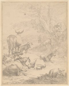 Rebaño descansando de Nicolaes Berchem