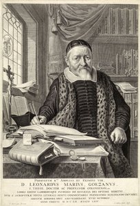 D. Leonardus Marius Goezanus, pub. 1654 (grabado) de Nicolaes Cornelisz (c.1592 1655) Moeyaert