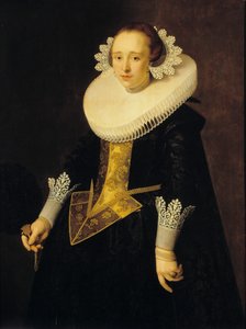 Retrato de una mujer de 22 años, 1628 de Nicolaes Eliasz. Pickenoy