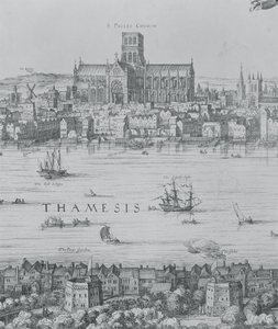 Panorama de Londres y el Támesis (detalle) de Nicolaes Jansz Visscher