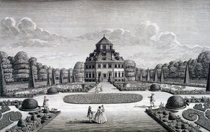 Vista de la Casa y Jardín de Frydenlund de Nicolaes Jansz Visscher