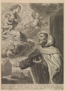 San Agabo de Jerusalén adora a María de Nicolaes Lauwers