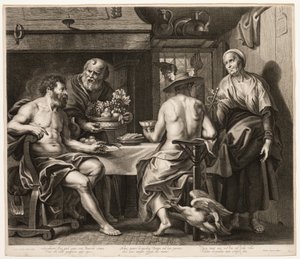 Júpiter y Mercurio con Baucis y Filemón