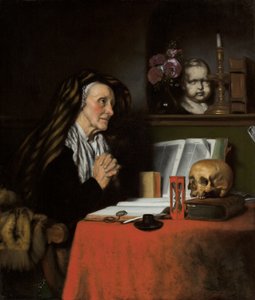 Una anciana rezando, c.1655