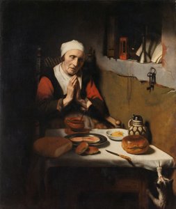 La anciana que da las gracias, conocida como 