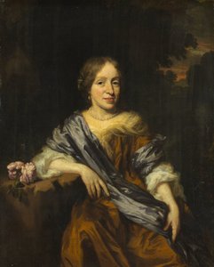 Retrato de Catharina Pottey, hermana de Willem y Sara Pottey de Nicolaes Maes
