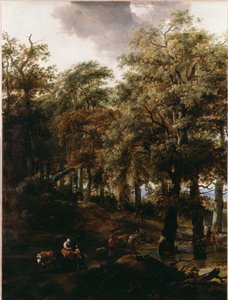 Un camino a través de un bosque de Nicolaes Pietersz. Berchem