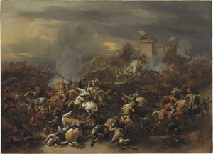 Alexandre le Grand (356-323 av. JC) combattor Porus (ou Poros) d