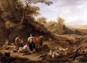 Granida y Daifilo de Nicolaes Pietersz. Berchem