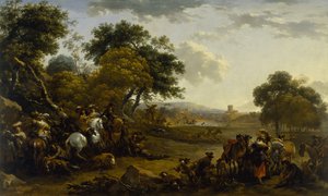 Paisaje con cazadores
