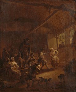Campesinos bailando en un granero de Nicolaes Pietersz Berchem