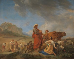 Ruth y Boas de Nicolaes Pietersz Berchem