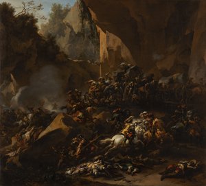 Viajeros emboscados por bandoleros de Nicolaes Pietersz Berchem