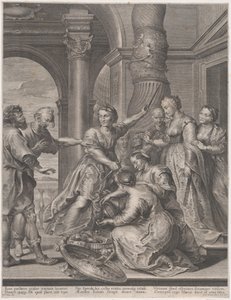 Aquiles y las hijas de Licomedes, ca. 1620-26 de Nicolaes Ryckmans