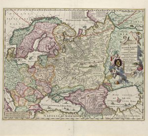 Mapa de Rusia, Segunda Mitad del Siglo XVII de Nicolaes Visscher