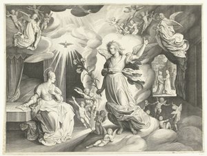 Anunciación de Nicolaes de Bruyn