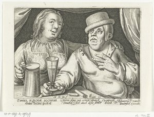 bebiendo hombre y mujer de Nicolaes de Bruyn