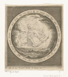 Primer día de la creación: Dios crea el cielo y la tierra Desde la creación hasta la expulsión del paraíso (título de la serie) de Nicolaes de Bruyn